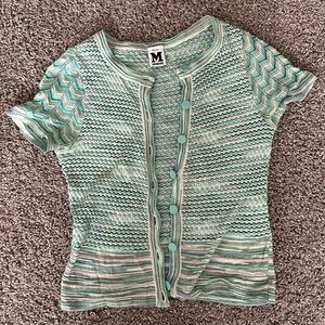 Missoni size 2 short sleeve top/cardigan